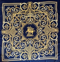 Sciarpa di seta Hermès "Les Tuileries" 1990