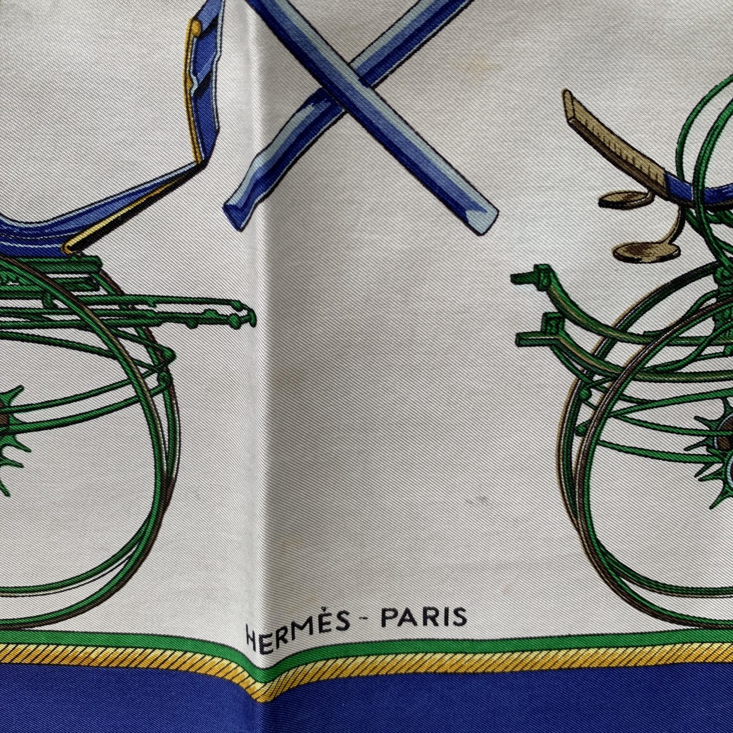 Hermes Silk Scarf Les Voitures A Transformation 1965 De La Perriere In Fair Condition In Rome, Rome