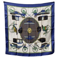 Hermes Silk Scarf Les Voitures A Transformation 1965 De La Perriere