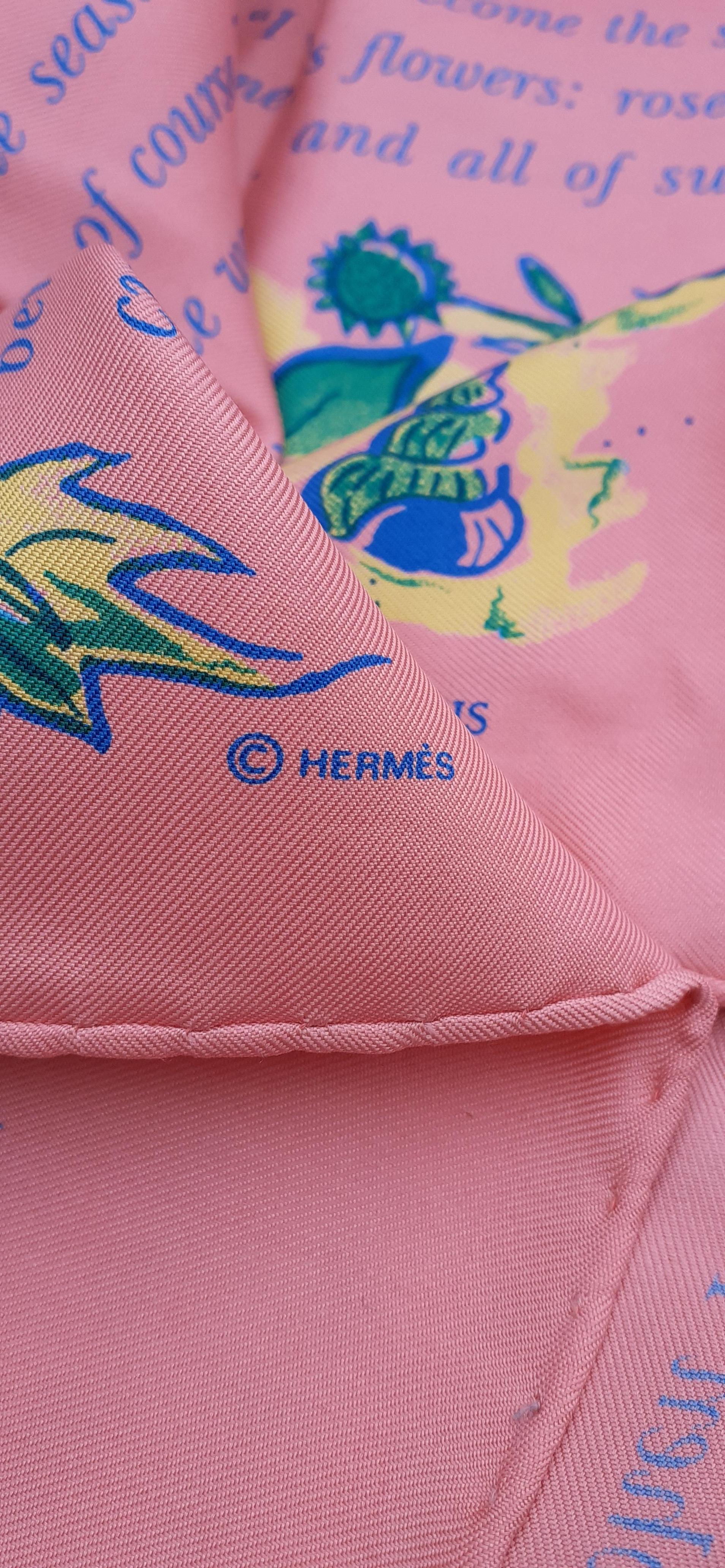 Hermès Silk Scarf Loula Summer Fairytale in English Limited Edition  For Sale 2