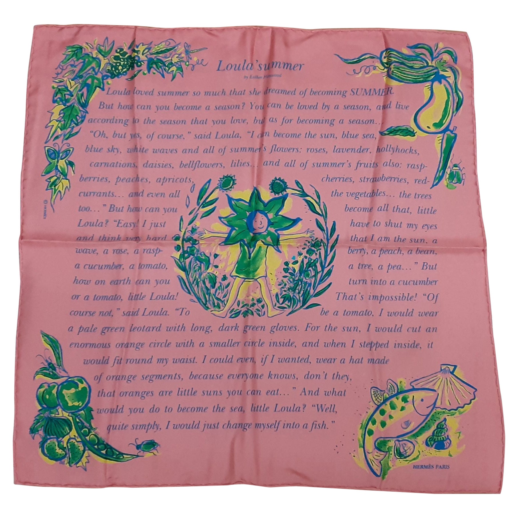 Hermès Silk Scarf Loula Summer Fairytale in English Limited Edition