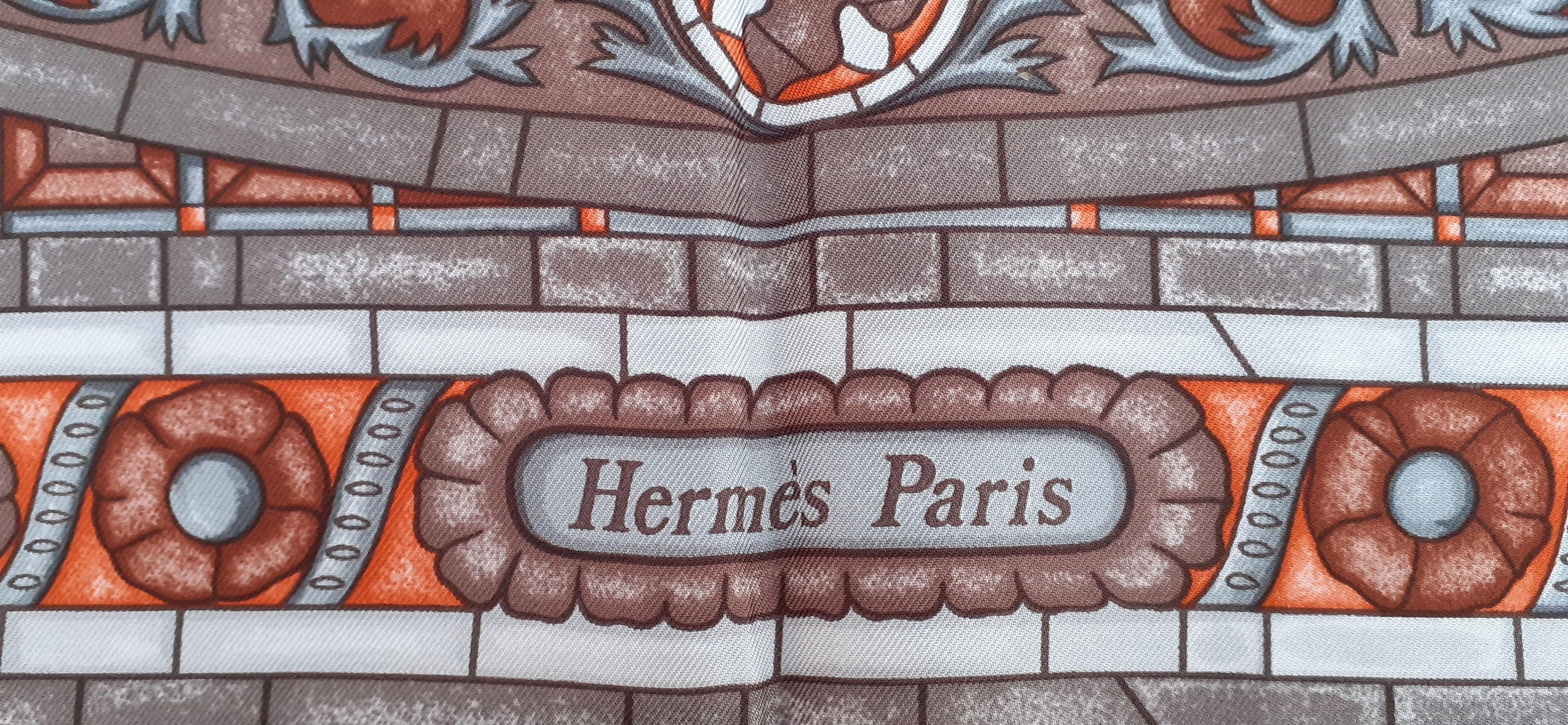 Écharpe en soie Hermès Lumieres de Paris Natsuno Hidaka 90 cm en vente 3