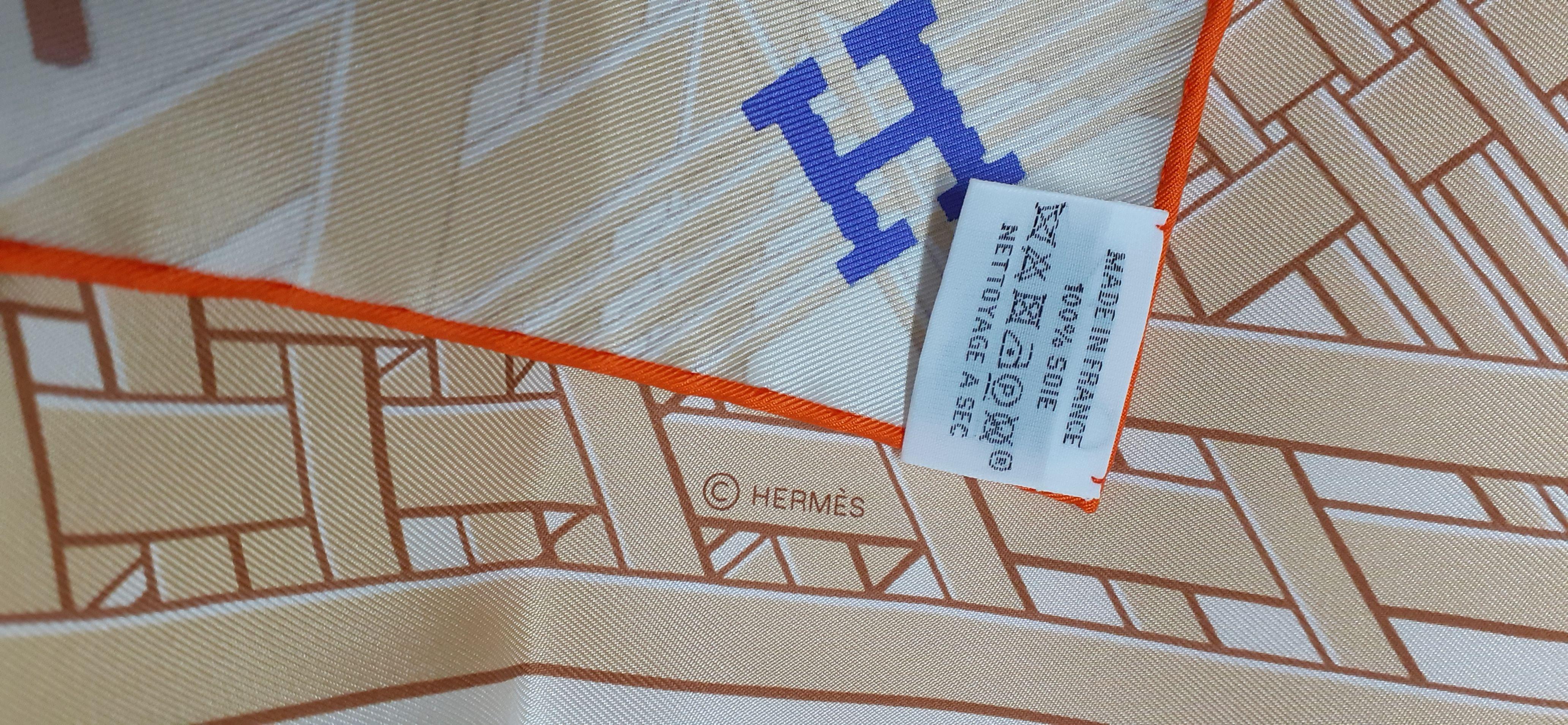 Hermès Silk Scarf Masan & Masan Special Limited Edition Saut Hermès 2022 90cm For Sale 4