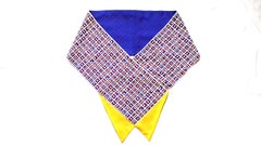 Hermès Silk Scarf Maxi Twilly Cut Lettres et Pois Purple Yellow Vanille 157 cm