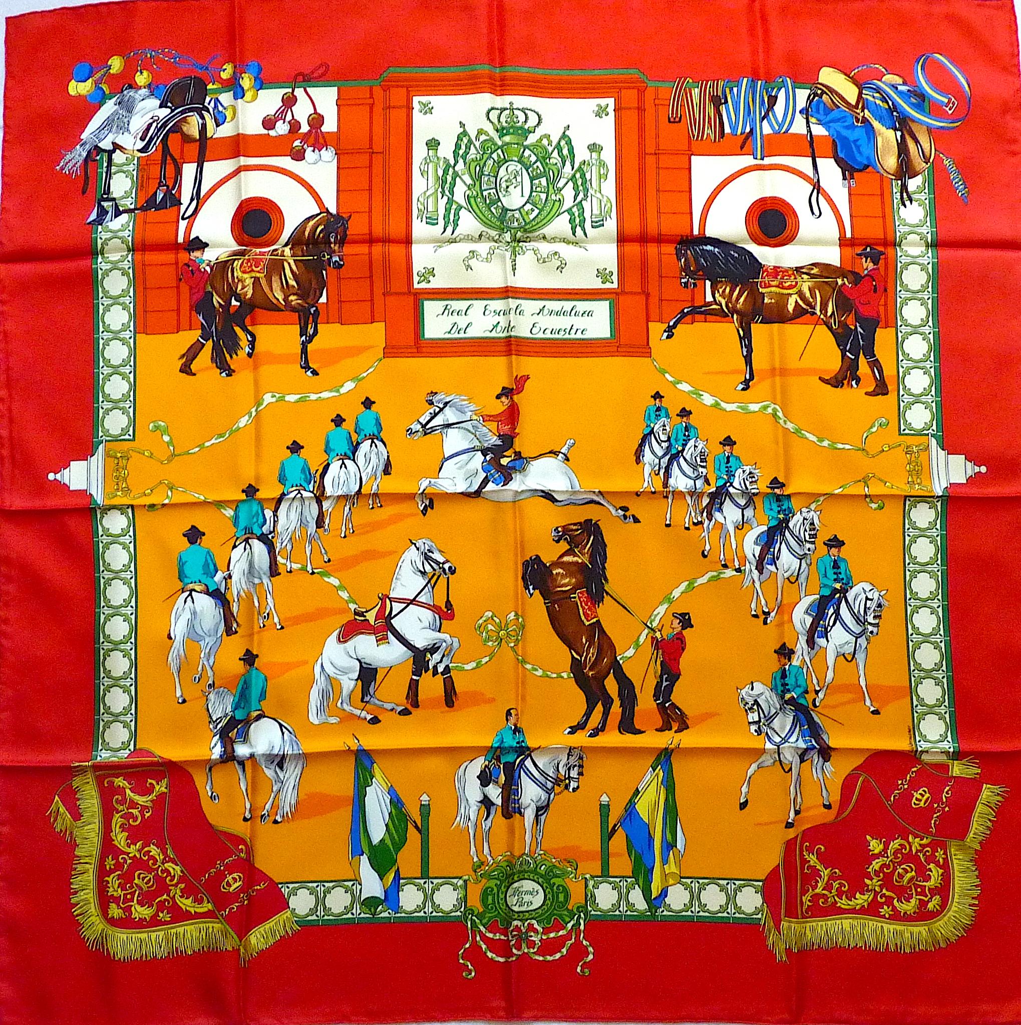 HErmes Silk Scarf 90 x 90 cm 