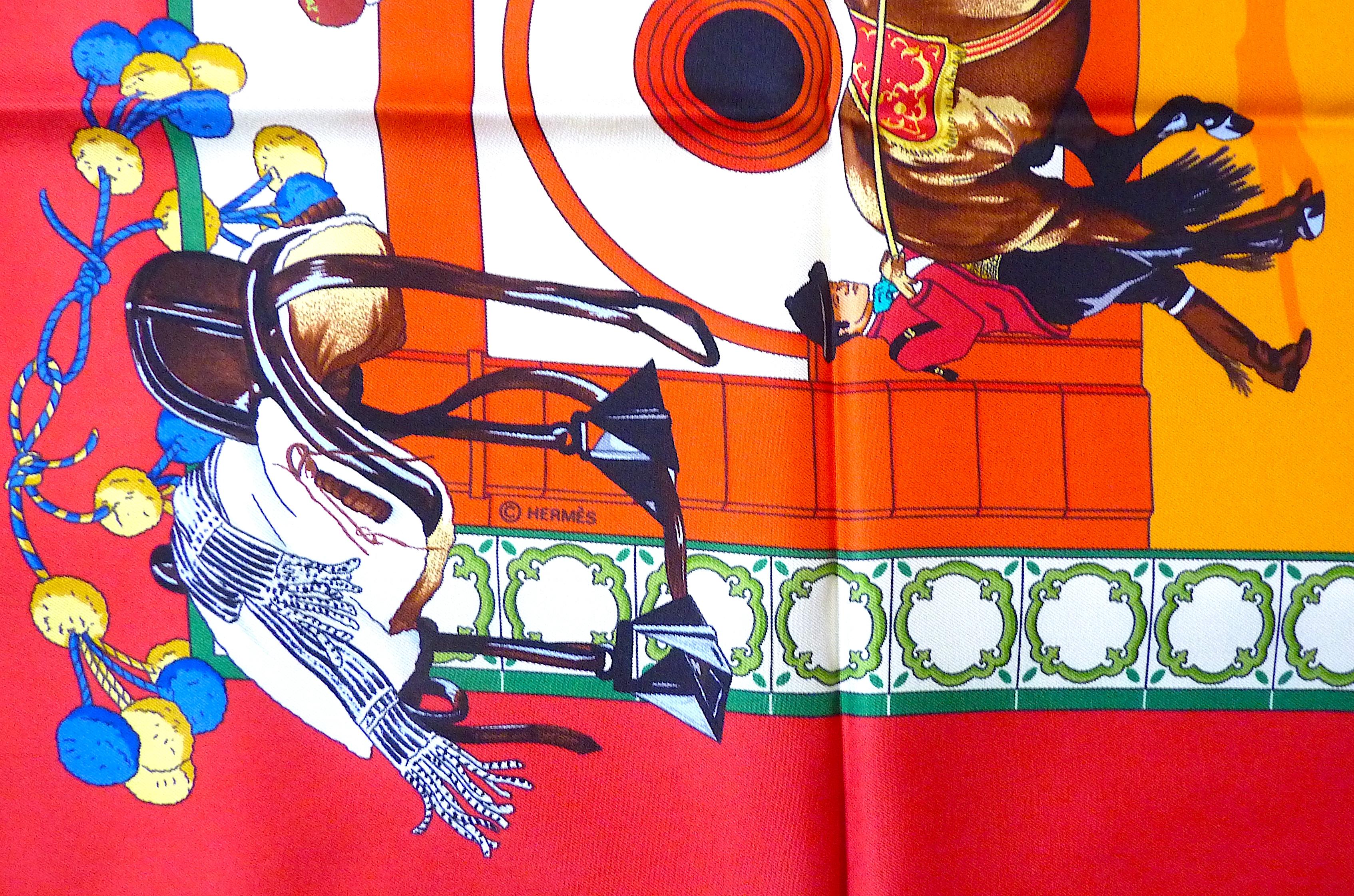 HERMES Silk Scarf MINTCONDITION with Box 