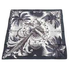 Hermès Silk Scarf Mythiques Phoenix Gris Vanille Aubergine GRAIL COLORWAY 90 cm