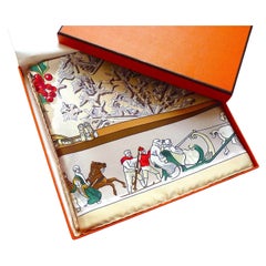 HERMES Silk Scarf  "Neige d'Antan" by Caty Latham, Collectible Edition 1989