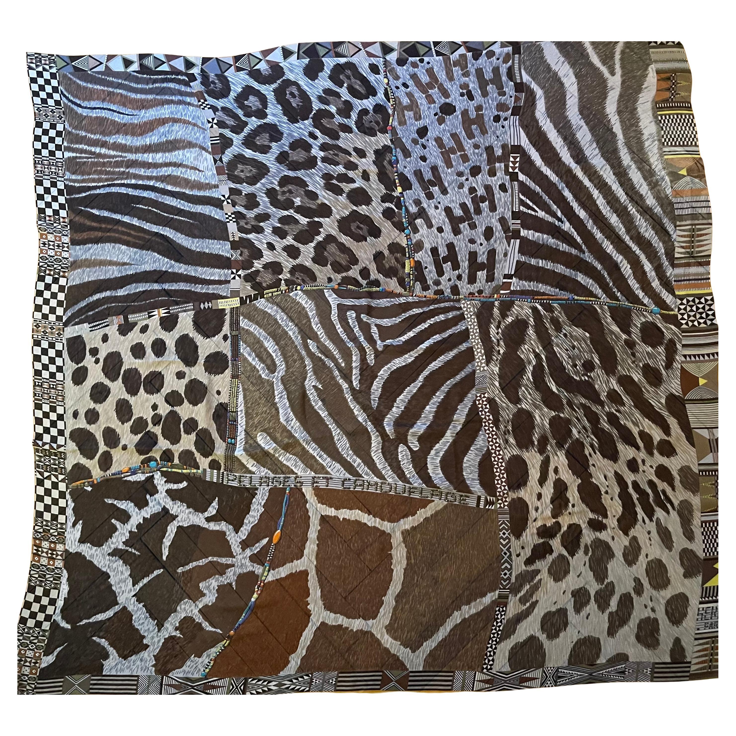 Sciarpa di seta Hermès "Pelages et Camouflage" 2010 in vendita
