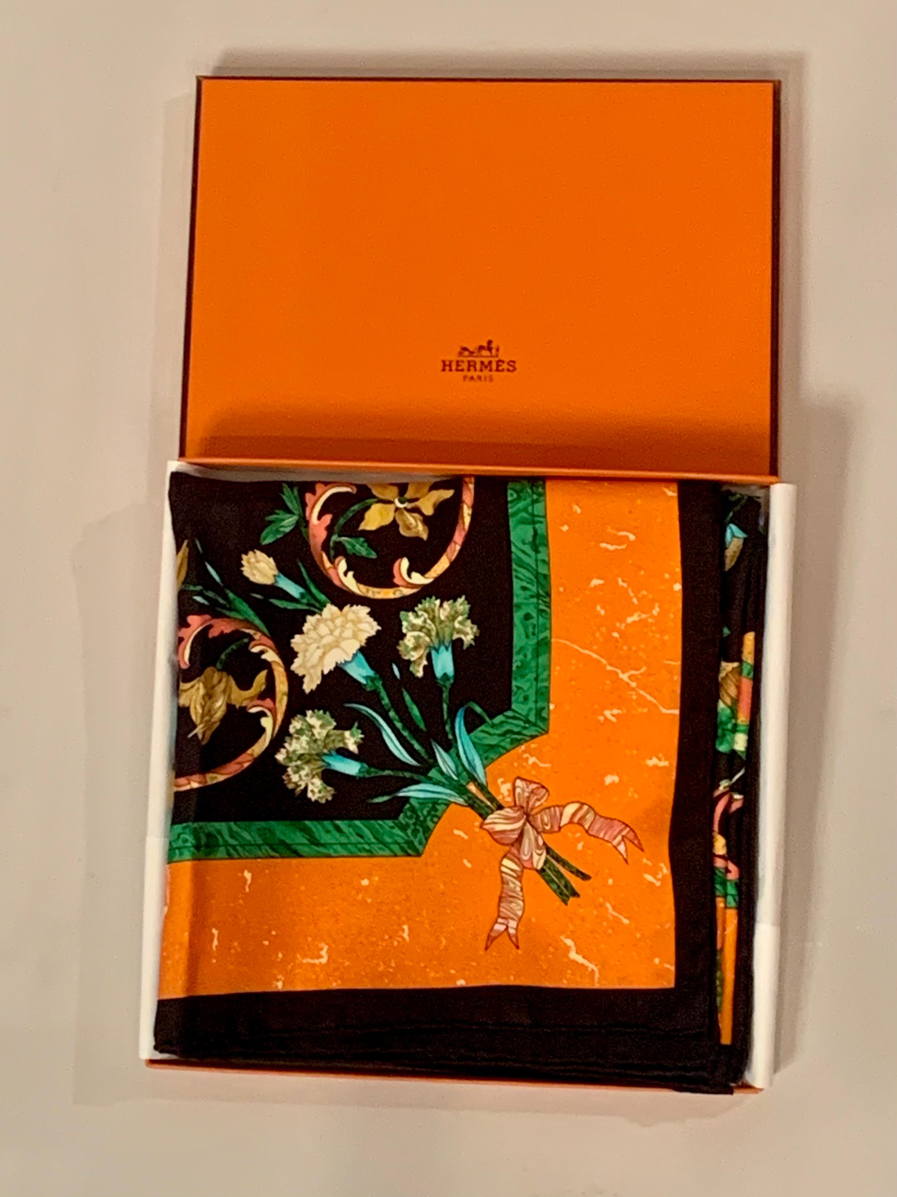 Hermes Silk Scarf Pierres d' Orient et d' Occident Never Worn with Original Box For Sale 3
