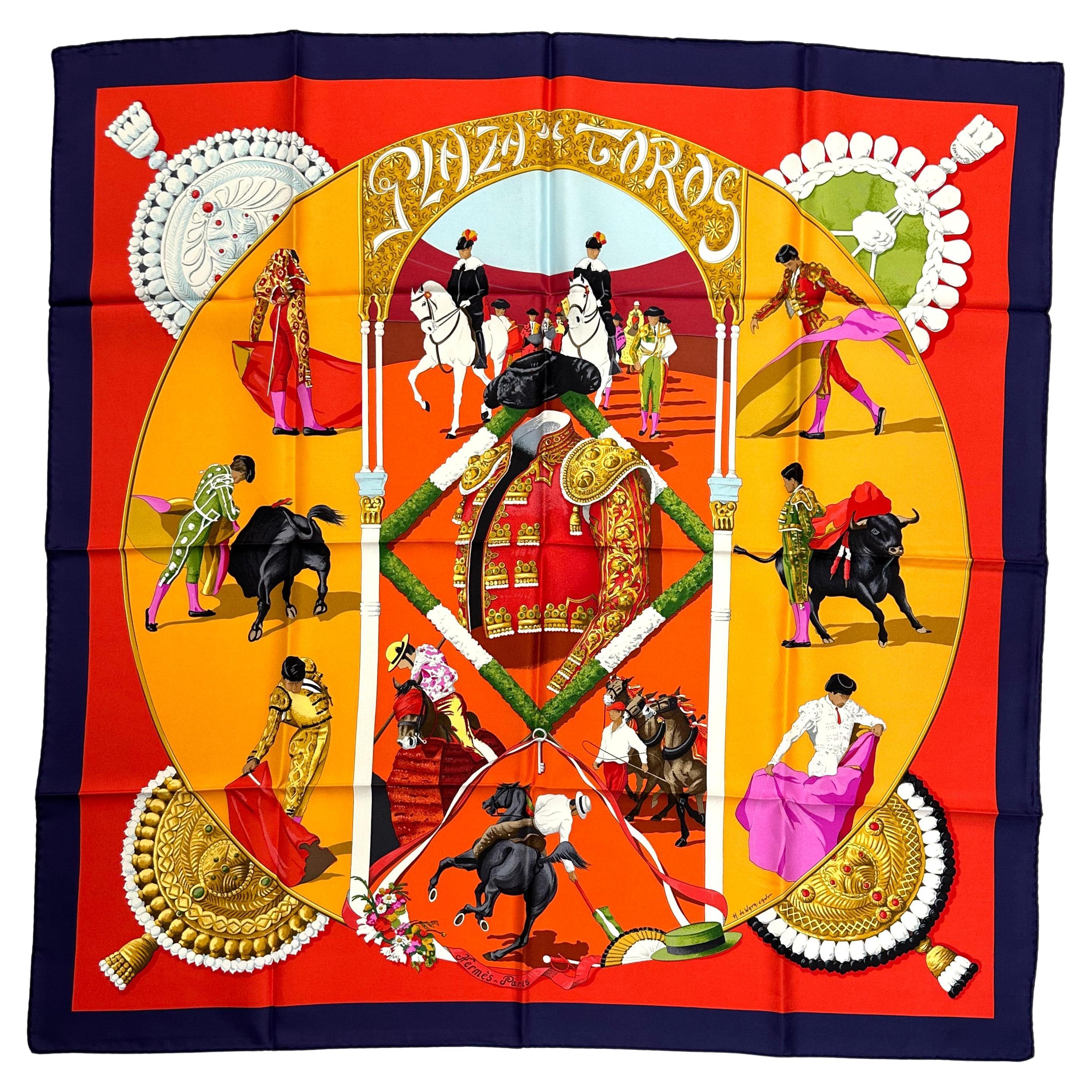 Hermes Silk Scarf, Plaza de Toros For Sale