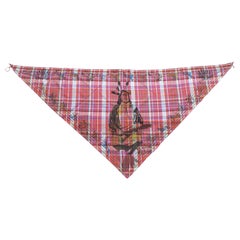 Hermès Silk Scarf Pointu Pani La Shar Pawnee Madras with Charms Kermit Oliver
