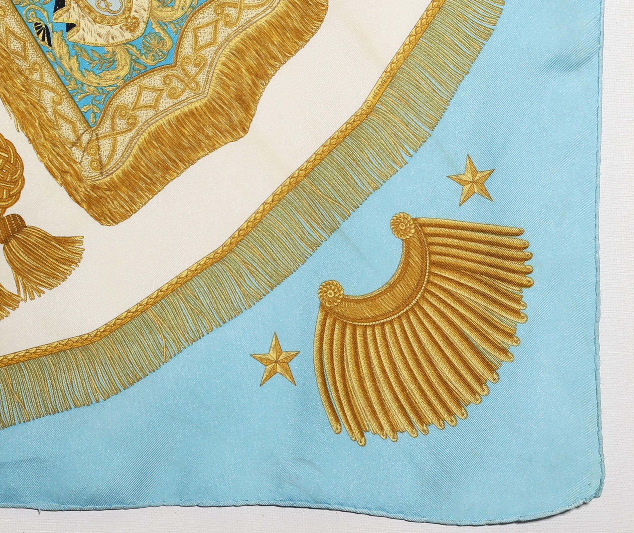Sciarpa di seta HERMES  Poste e cavallerie Joachim Metz 1