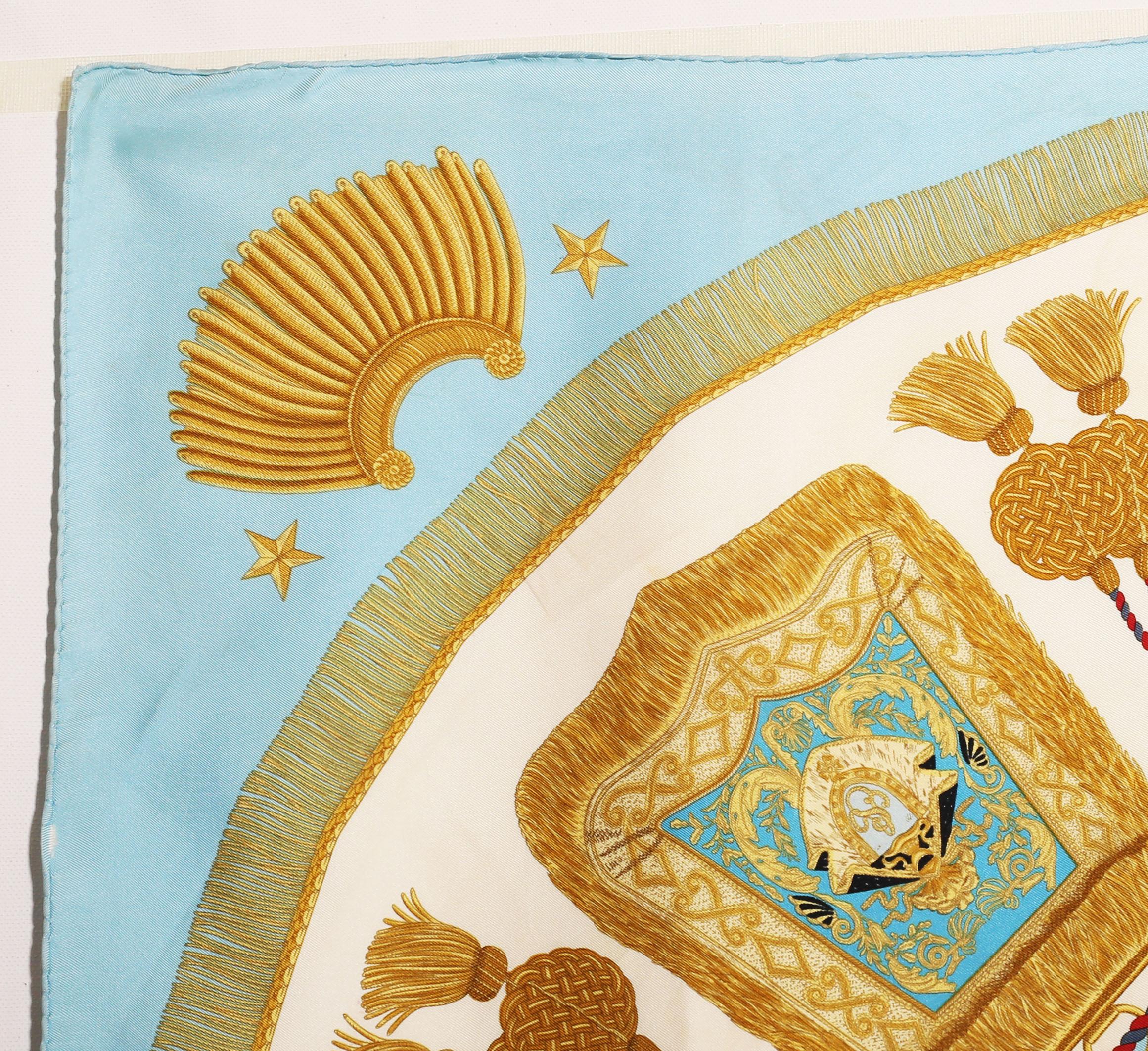 Sciarpa di seta HERMES  Poste e cavallerie Joachim Metz 3
