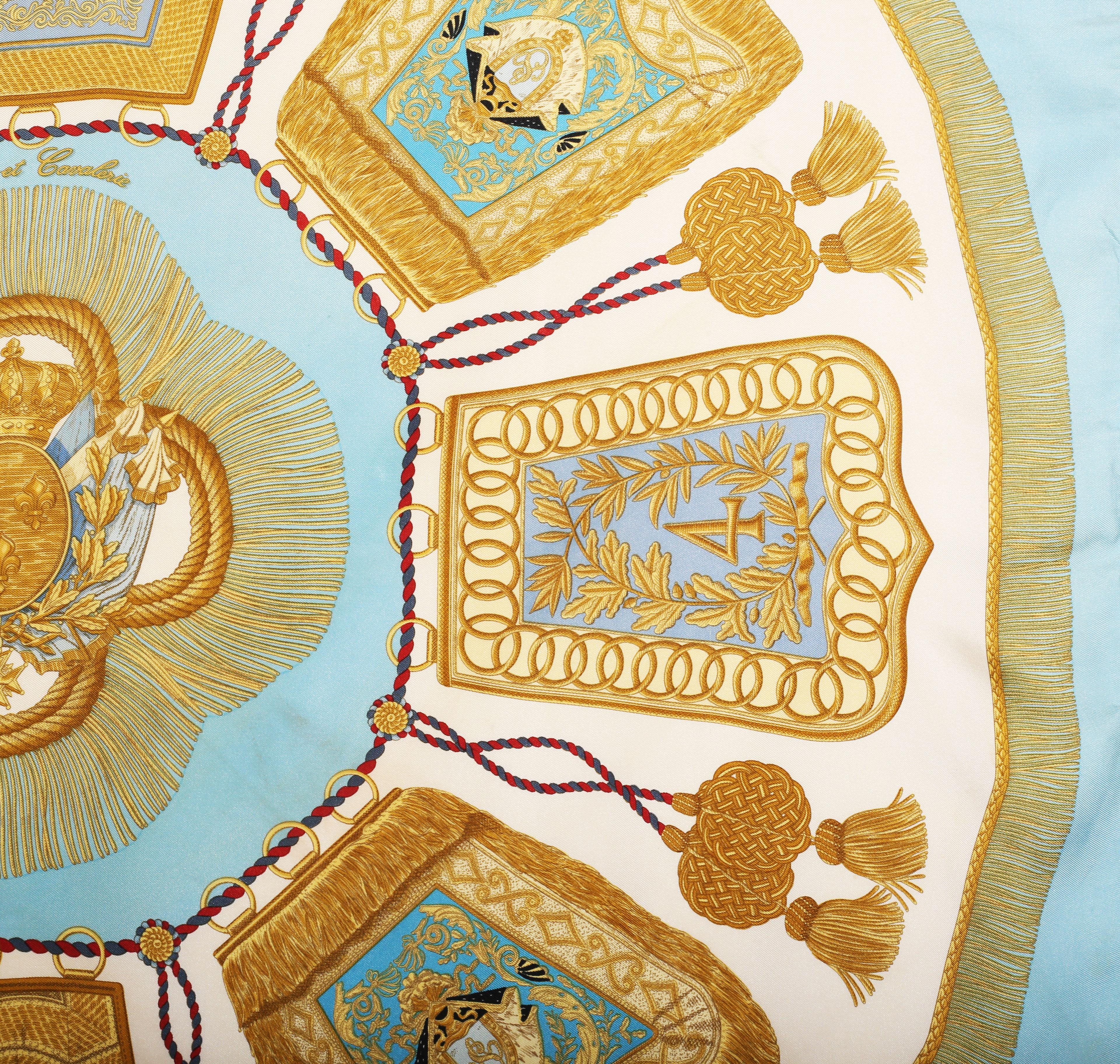 Sciarpa di seta HERMES  Poste e cavallerie Joachim Metz 5