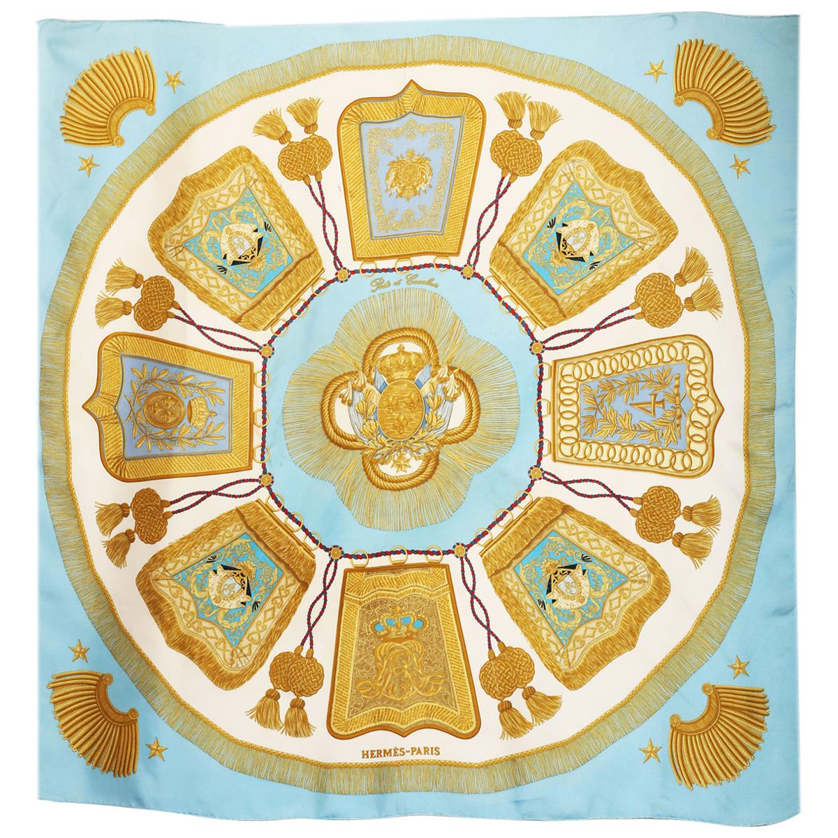 HERMES Silk Scarf  Poste et Cavalerie Joachim Metz 