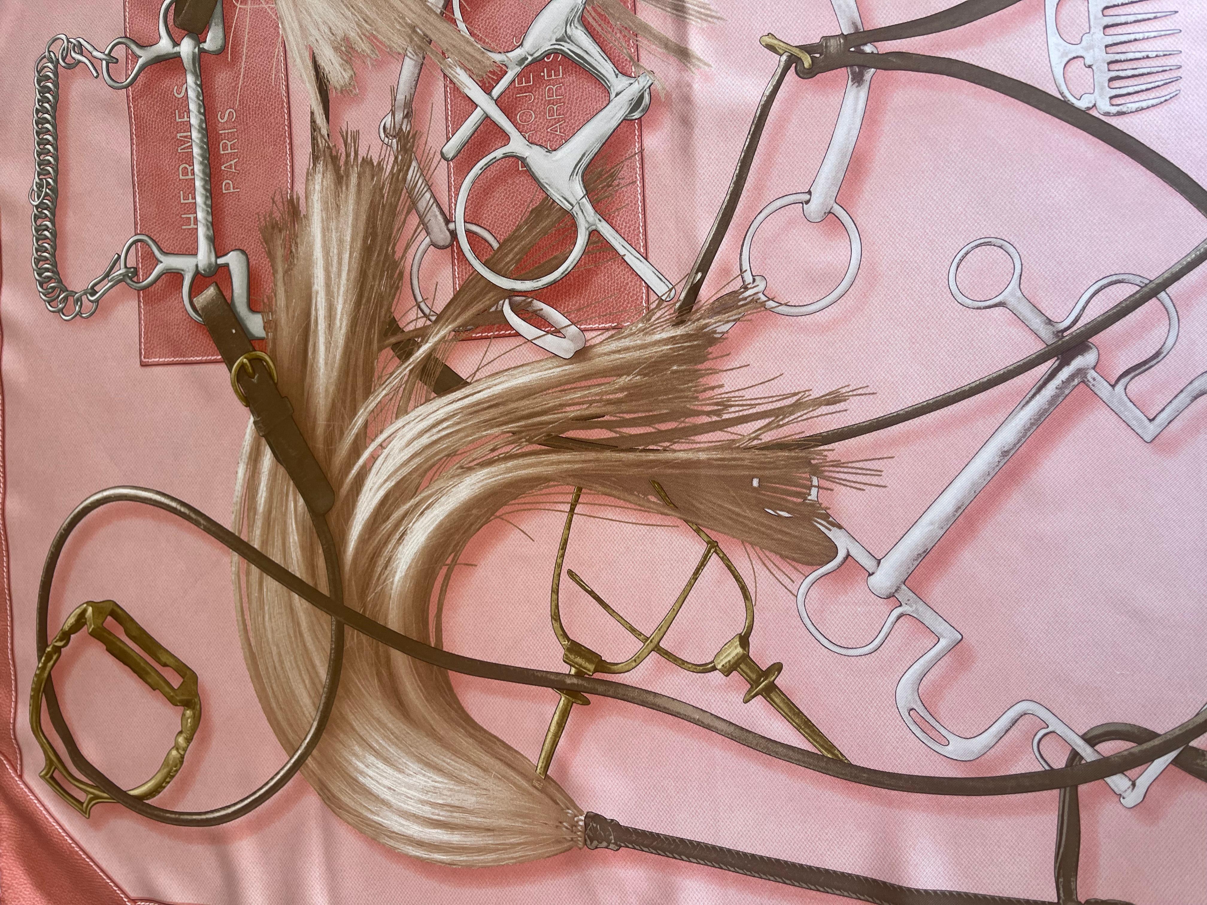 Women's or Men's Hermès Silk Scarf “Projets Carré” 2007. For Sale