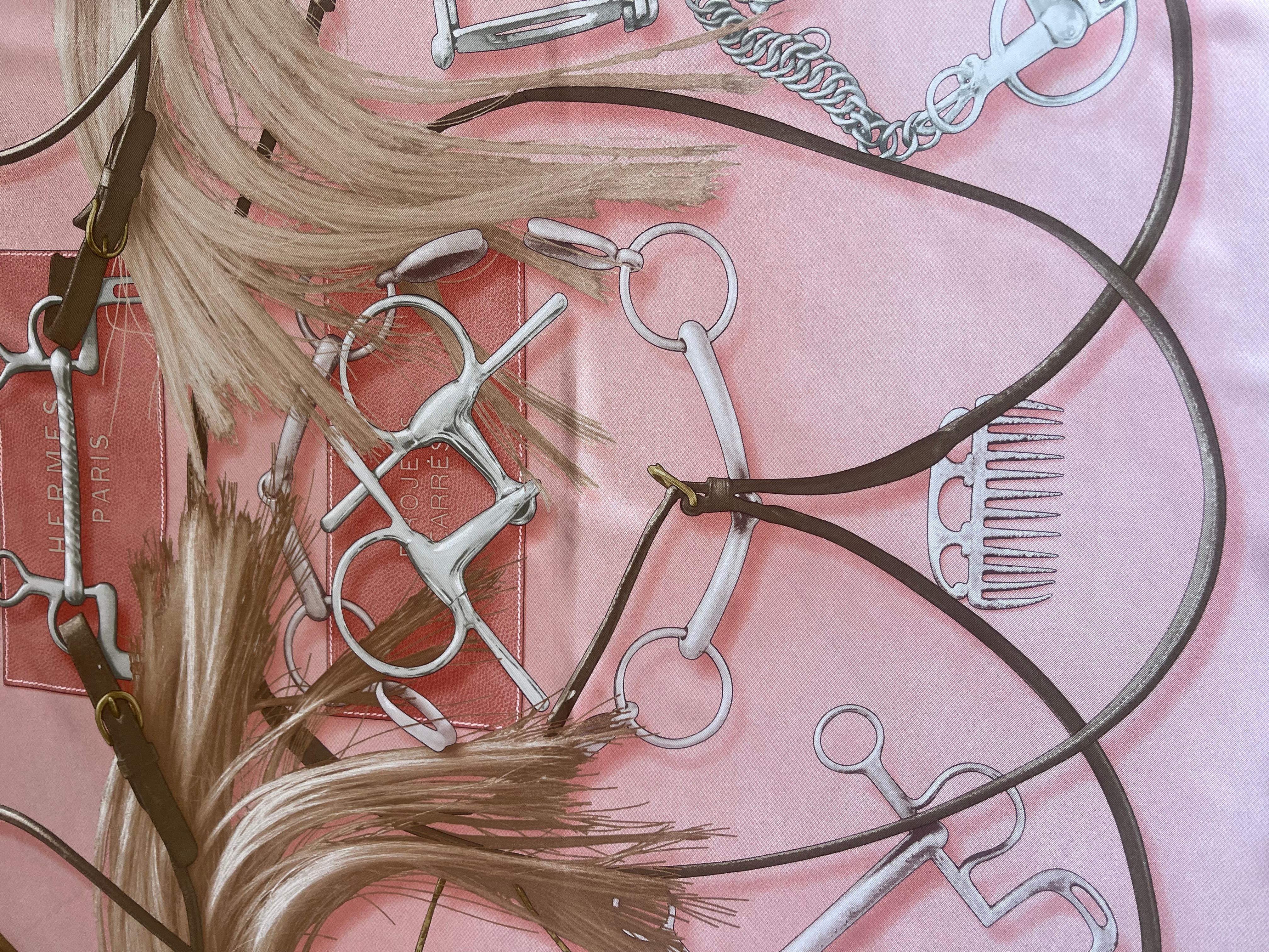 Hermès Silk Scarf “Projets Carré” 2007. For Sale 2