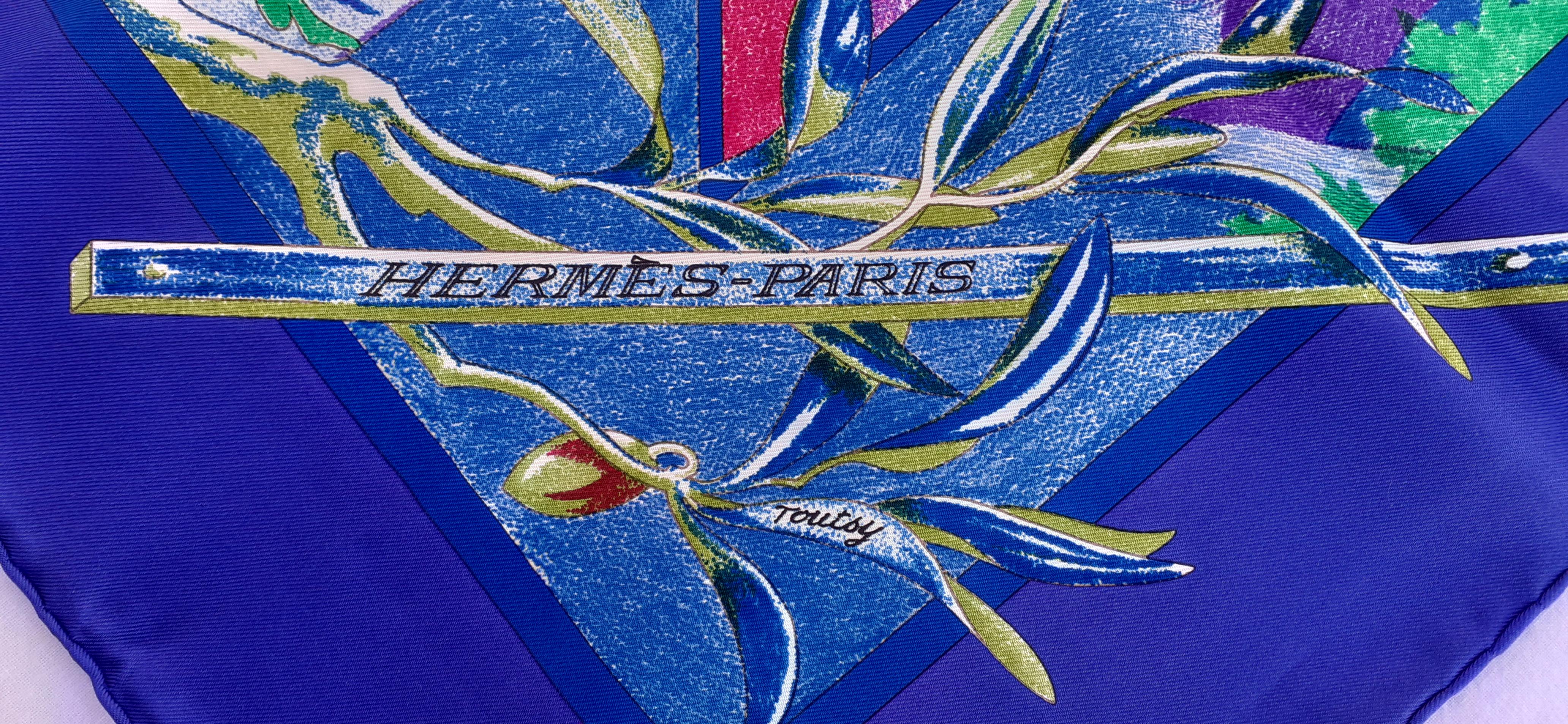 Hermès Silk Scarf Promenade Au Pays de Cézanne Rare Coloway 90 cm 2