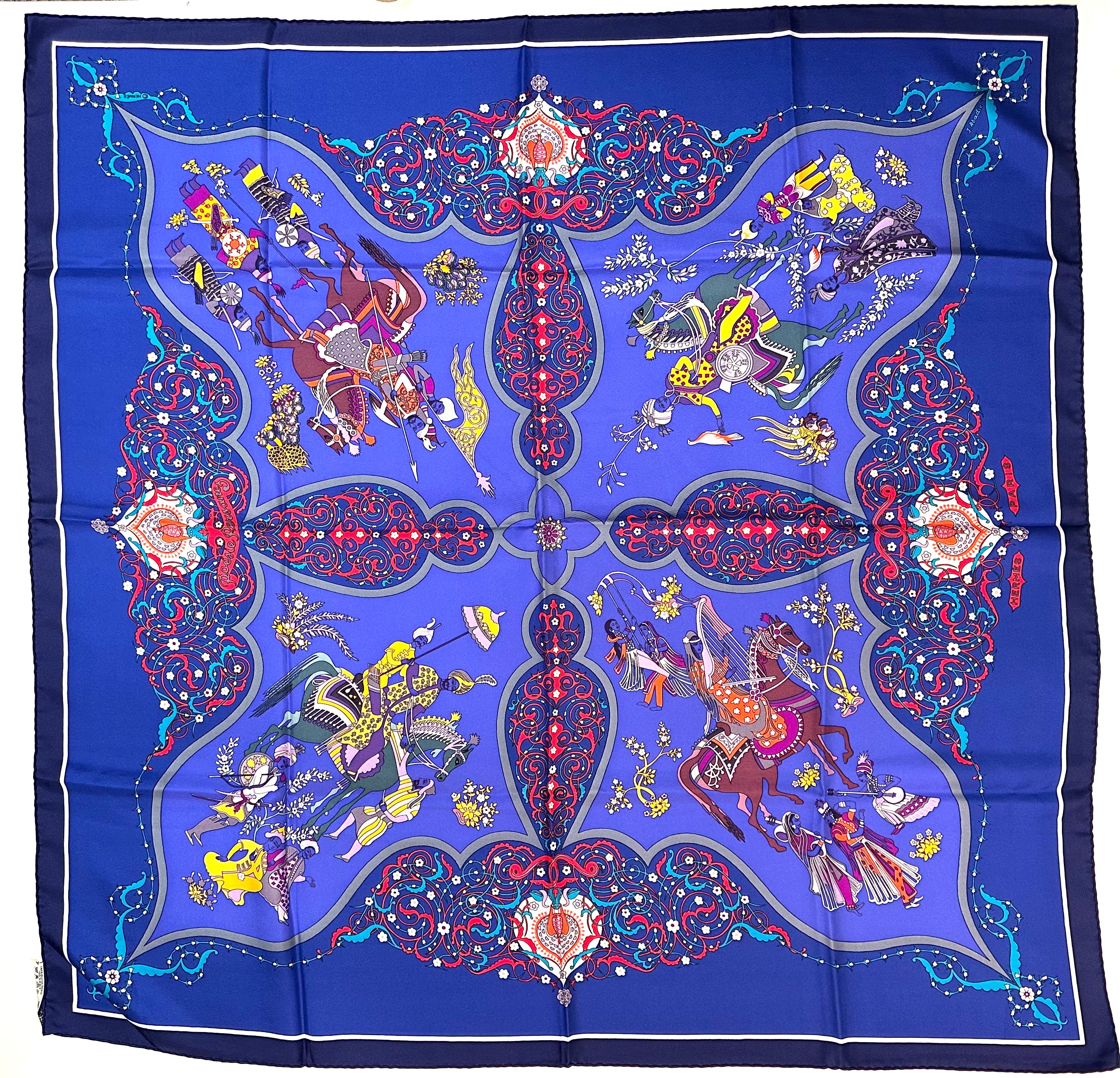 Women's or Men's Hermes Silk Scarf, Railing For Sale