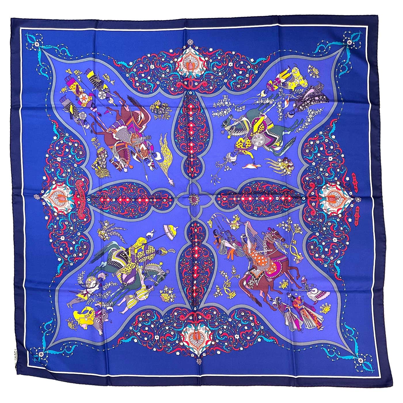 Hermes Silk Scarf, Railing For Sale at 1stDibs