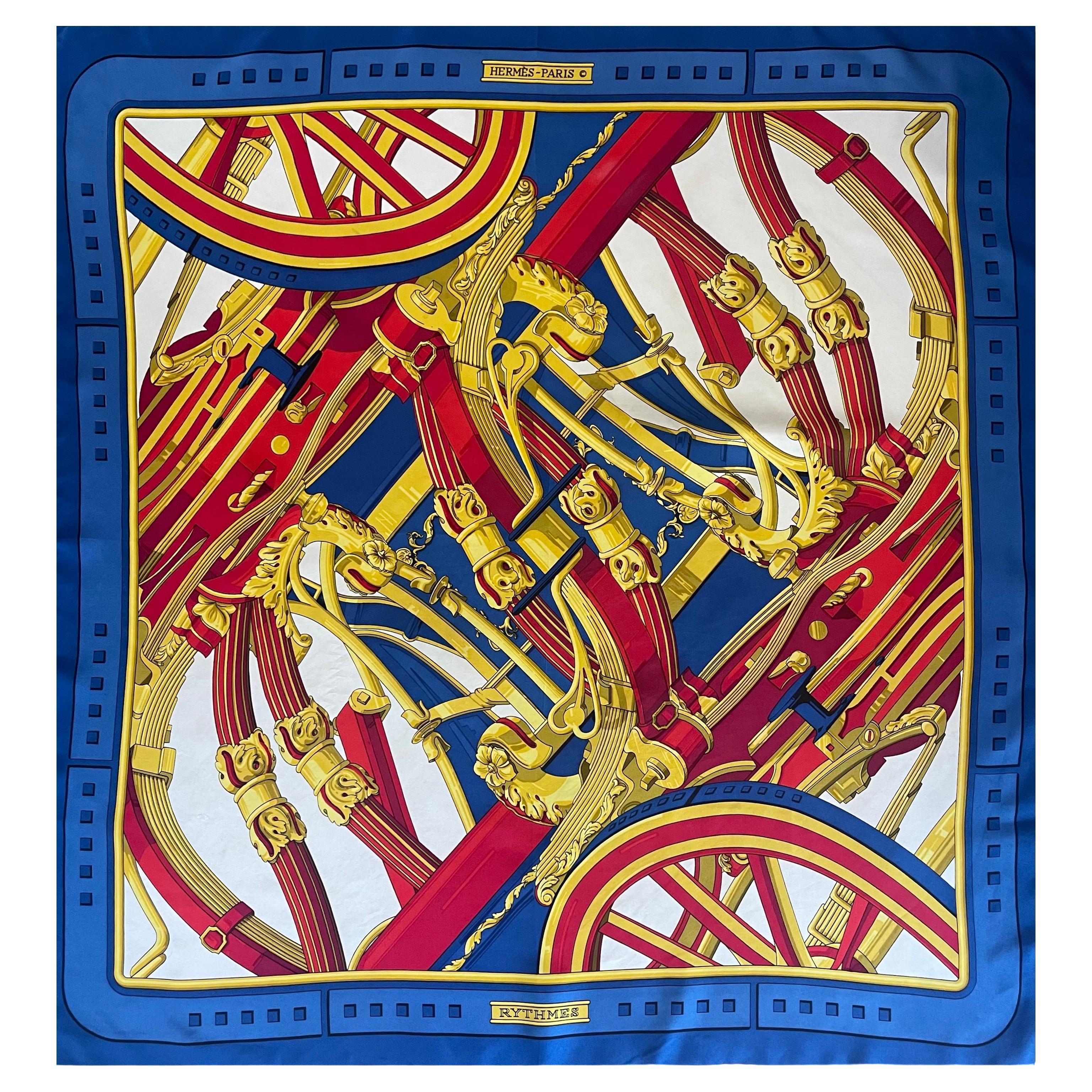 Hermès Silk Scarf "Rythmes" 2000 For Sale