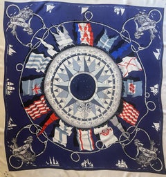Hermès Silk Scarf "Sextants" 1981