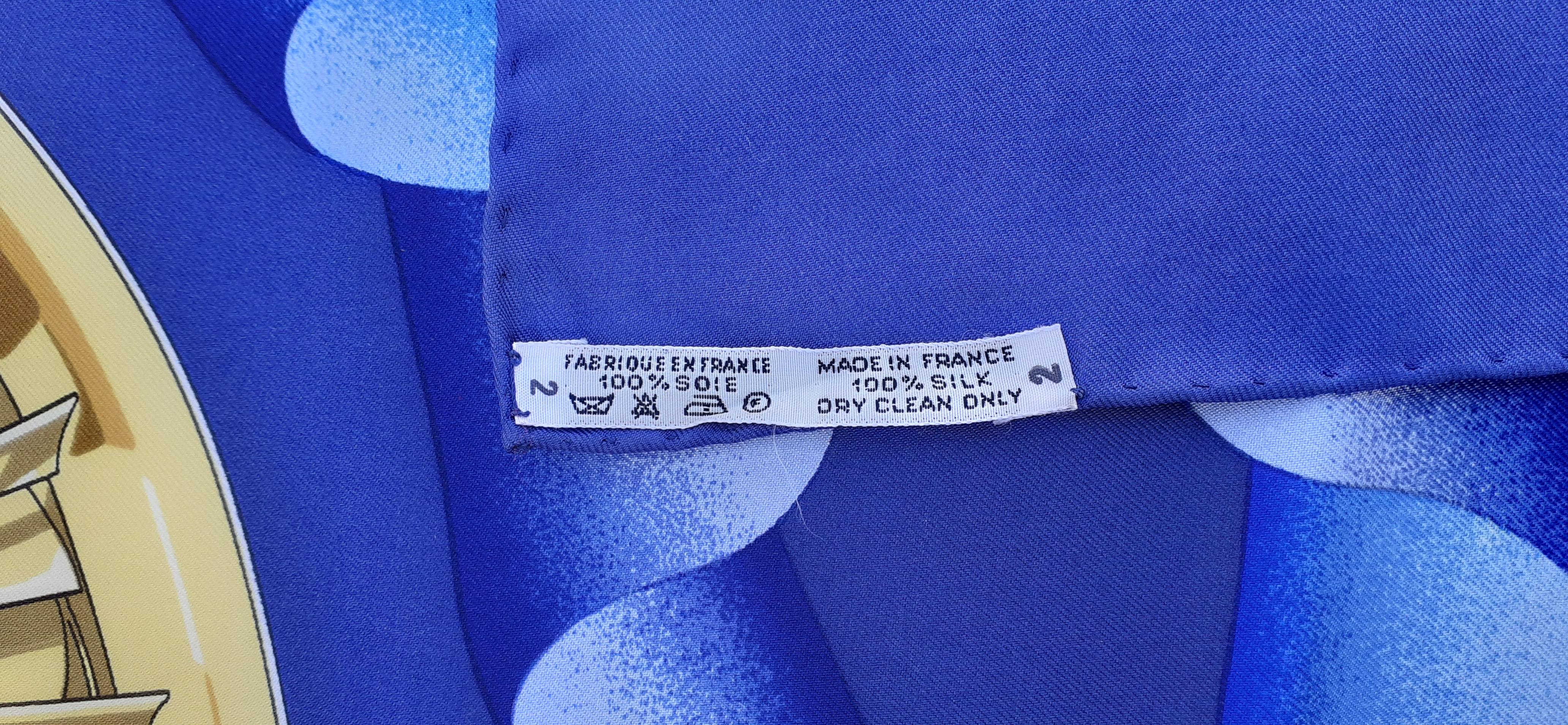 Hermès Seidenschal Verkauft exklusiv an Bord von Air France Flugzeugen Ledoux 1962 Selten im Angebot 7