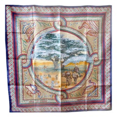 Hermes Silk Scarf “ Sous le Cedre” Design by Dimitri Rybaltchenko 