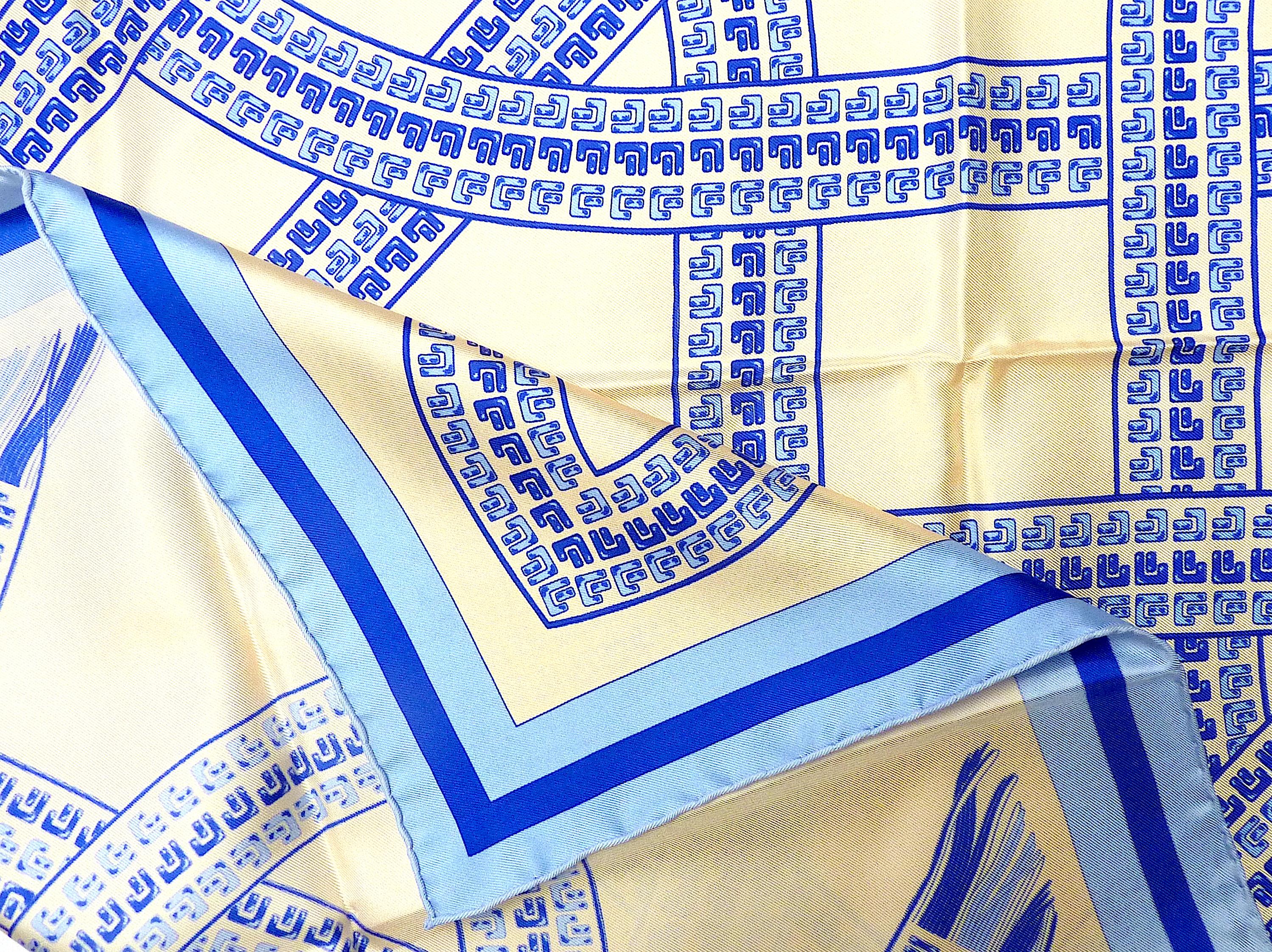 Hermes Silk Scarf Special Edition Ciments Français, Vintage from 1981 For Sale 1