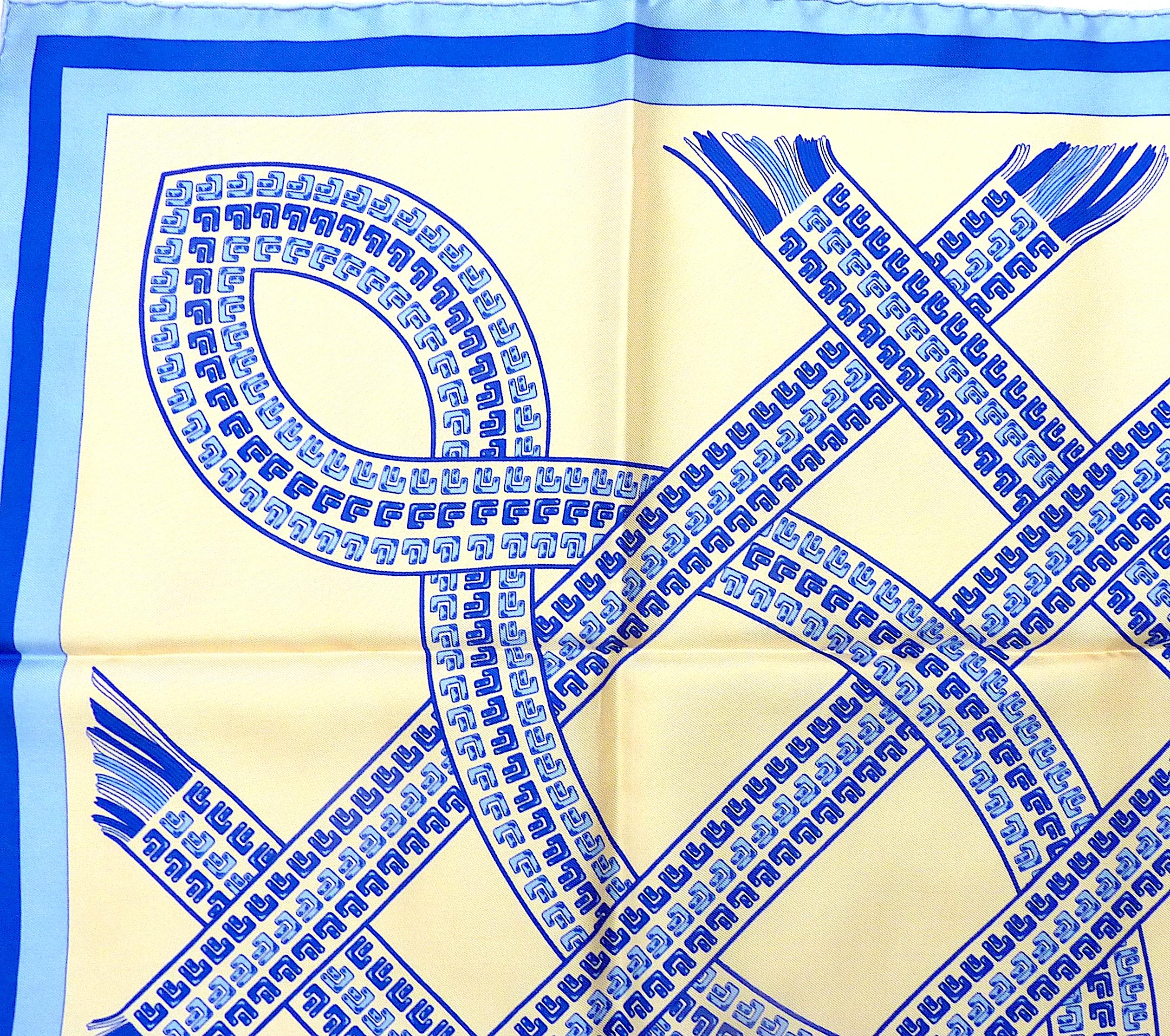 Hermes Silk Scarf Special Edition Ciments Français, Vintage from 1981 For Sale 3