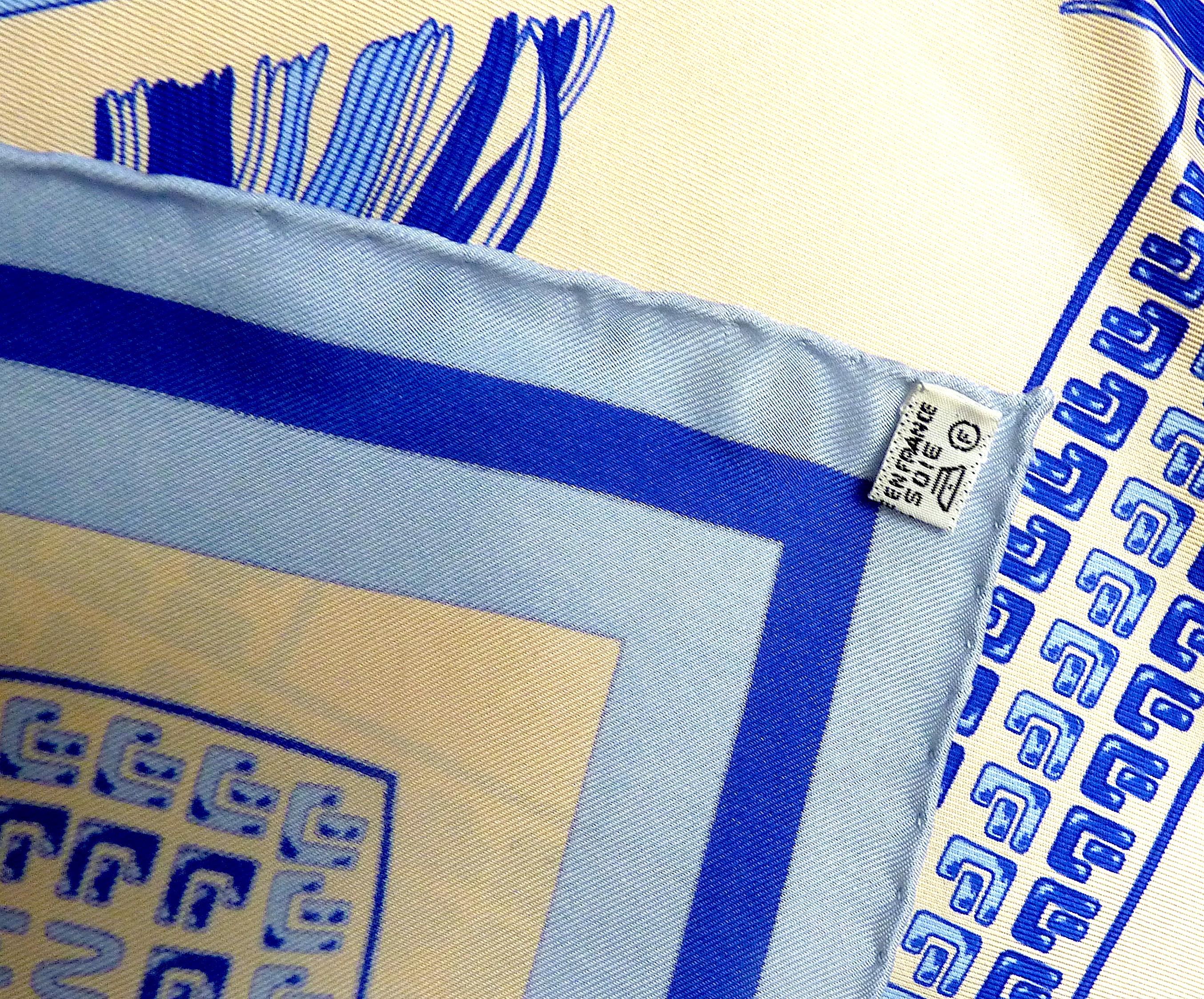 Hermes Silk Scarf Special Edition Ciments Français, Vintage from 1981 For Sale 4