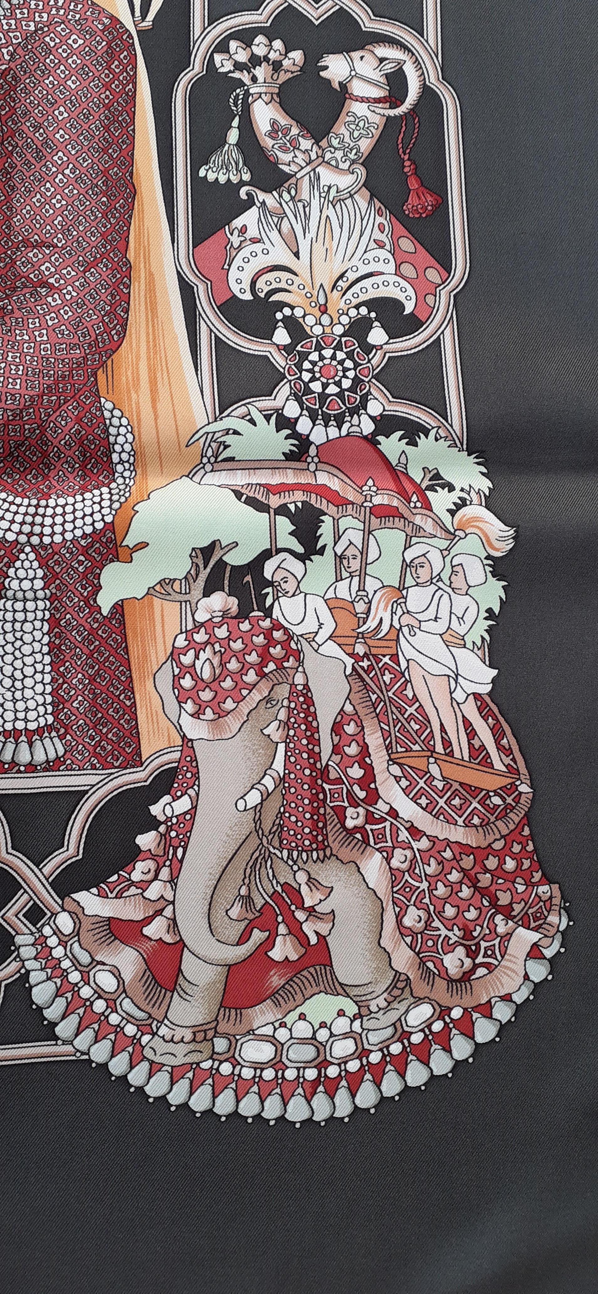 Hermès Silk Scarf Splendeur des Maharadjas Rare Colorway 90 cm 5