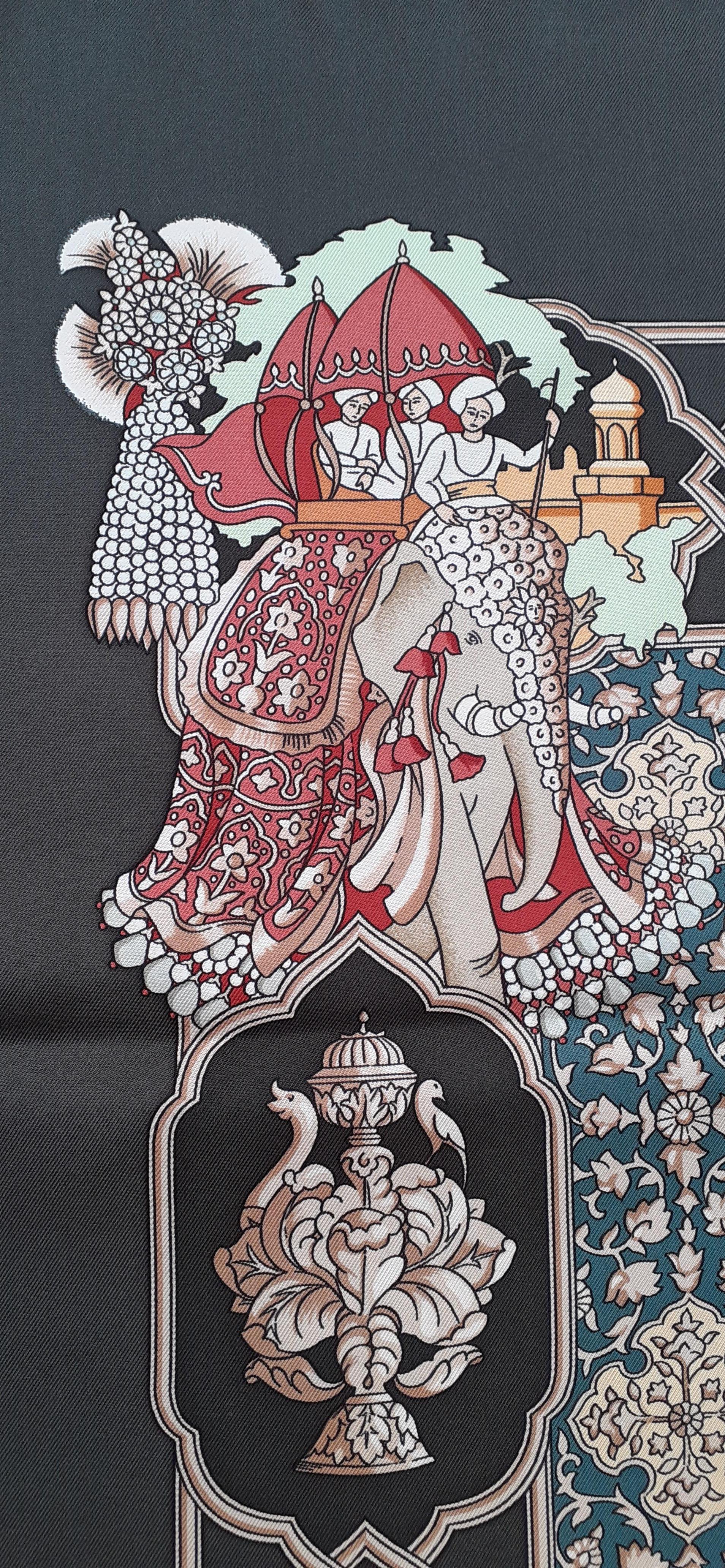 Hermès Silk Scarf Splendeur des Maharadjas Rare Colorway 90 cm 3