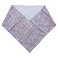 Hermès Silk Scarf Stole Pink Grey