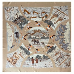 Pañuelo de seda Hermès "Tanzanie" 1997