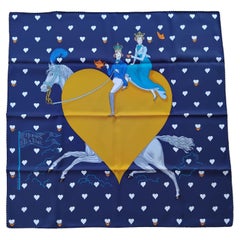 Hermès Silk Scarf Tea Time Navy Blue Jonathan Burton 26'