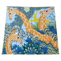 Hermès Foulard en Soie Les Trois Grâces Girafes Alice Shirley Edition Limitée 90 cm
