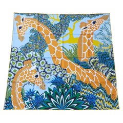 Hermès Seidenschal Die drei Grazien Giraffen Alice Shirley Limitierte Auflage 90 cm