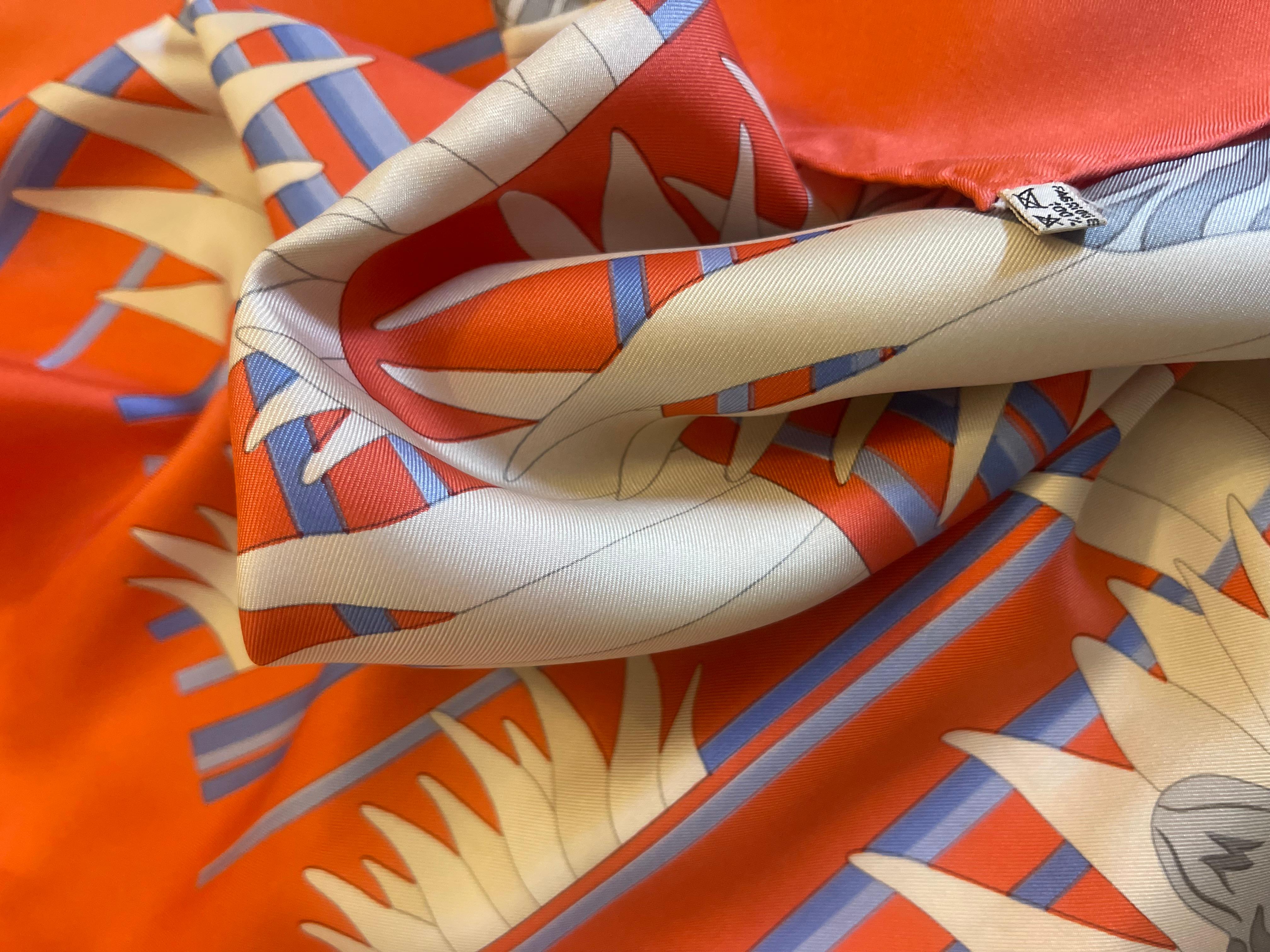Hermès Silk Scarf “Tigres Dans Les Herbes” 1979 For Sale 6