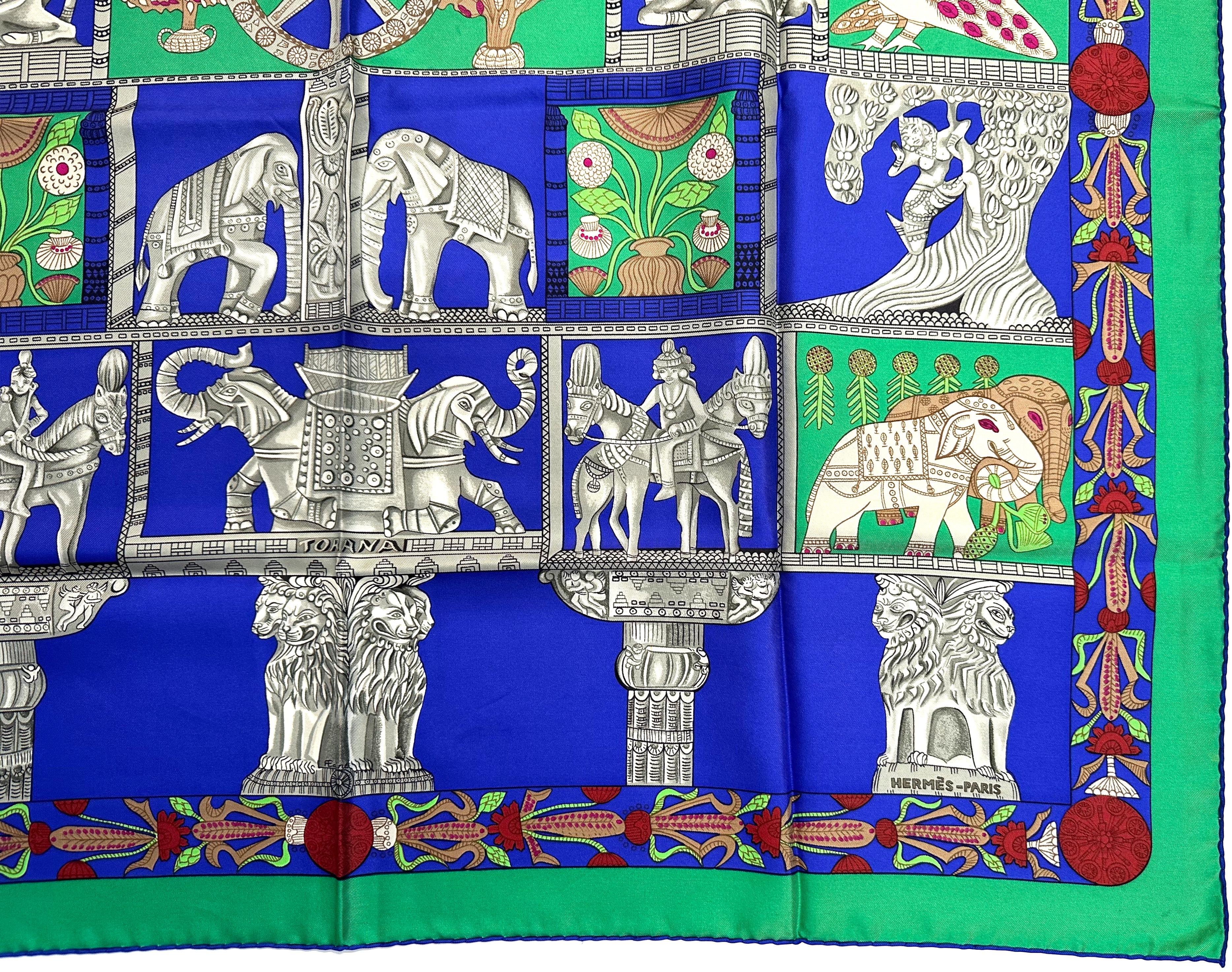 Hermes Silk Scarf, Torana In Good Condition For Sale In West Palm Beach, FL