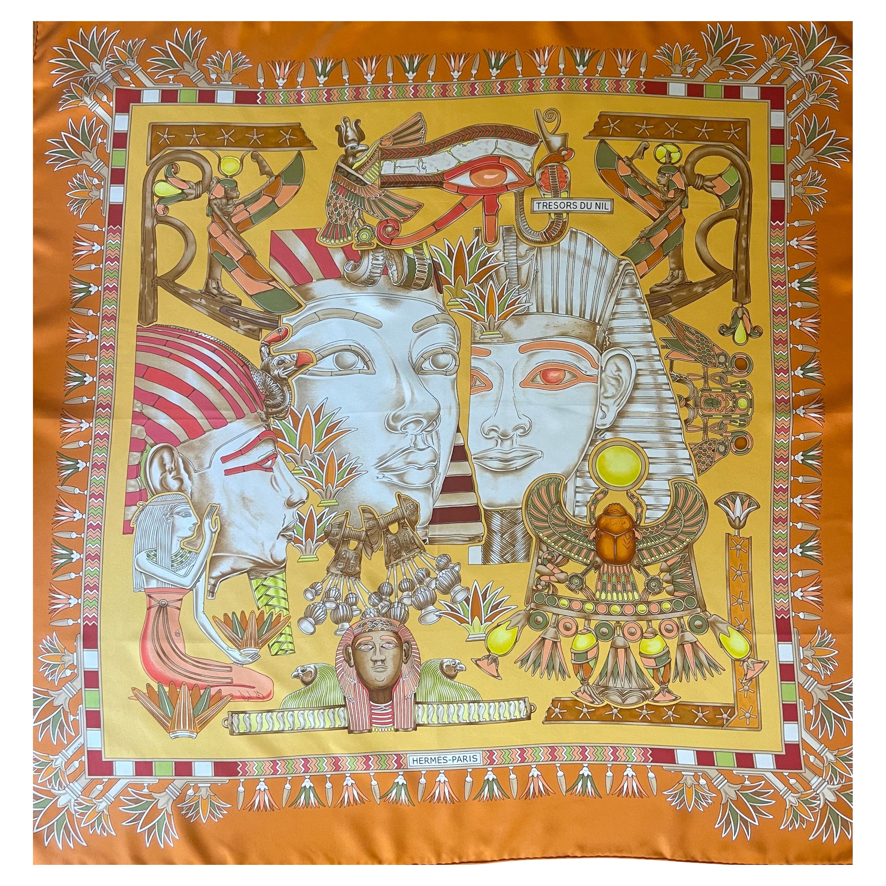 Sciarpa di seta Hermès "Trésor Du Nil" 2003