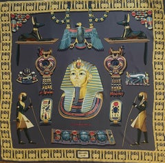 Pañuelo de seda Hermès "Tutankamón" 1994