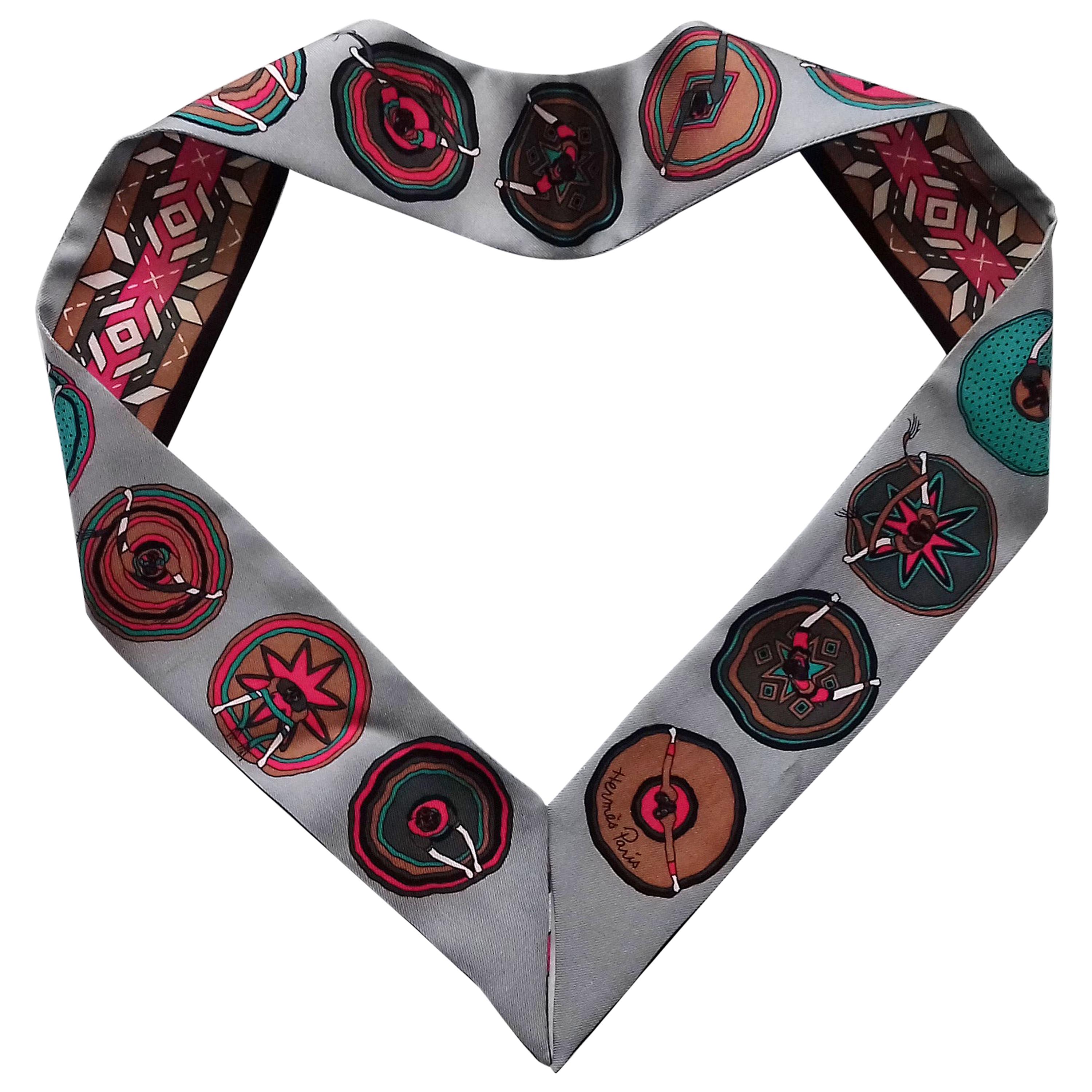 Hermès Silk Scarf Twilly Belles du Mexique Virginie Jamin 34 inches