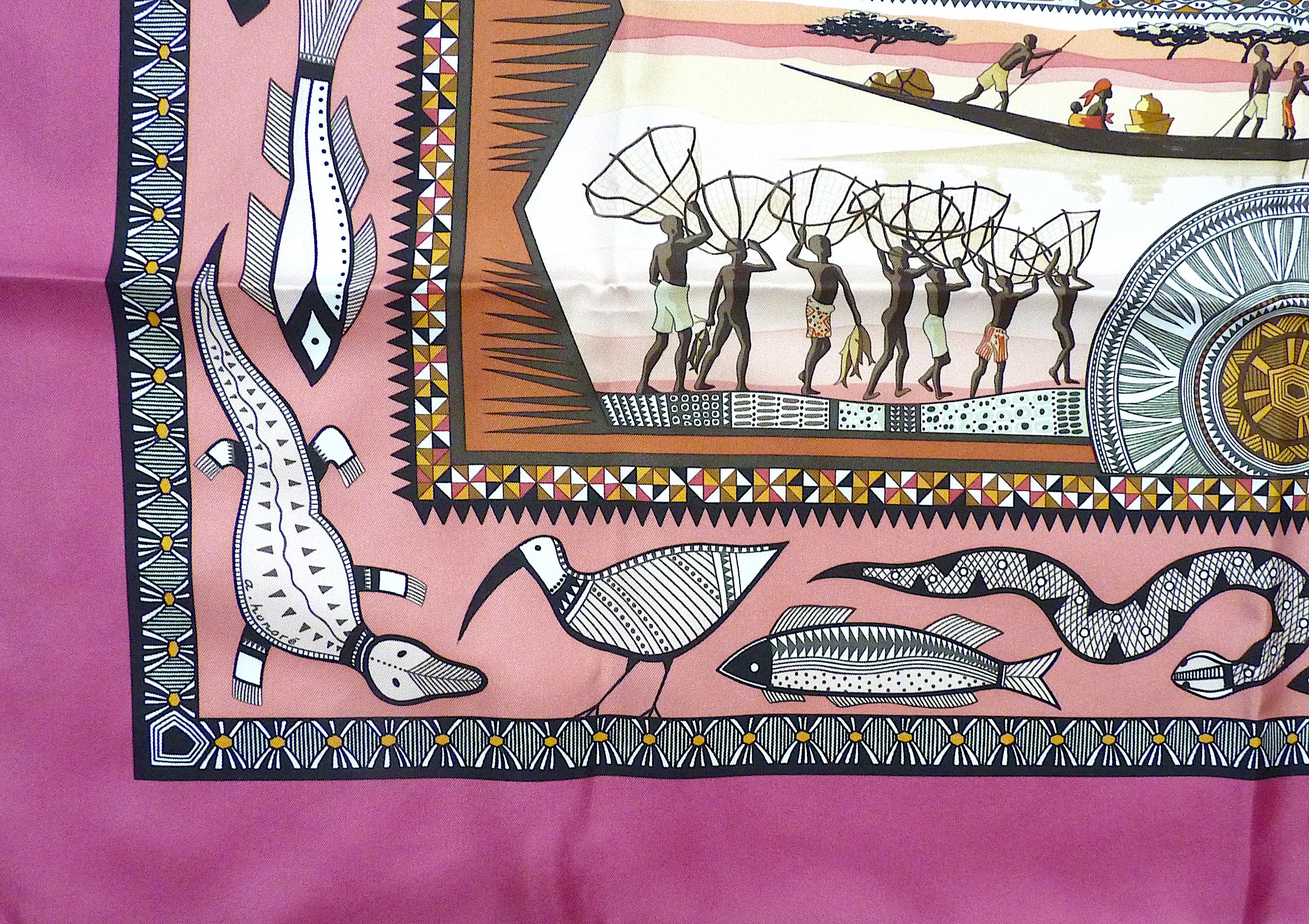 HERMES Silk Scarf  