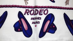 Hermès Silk Scarf Vintage Rodeo Duchene Horse Riding Texas Austin Houston 1985