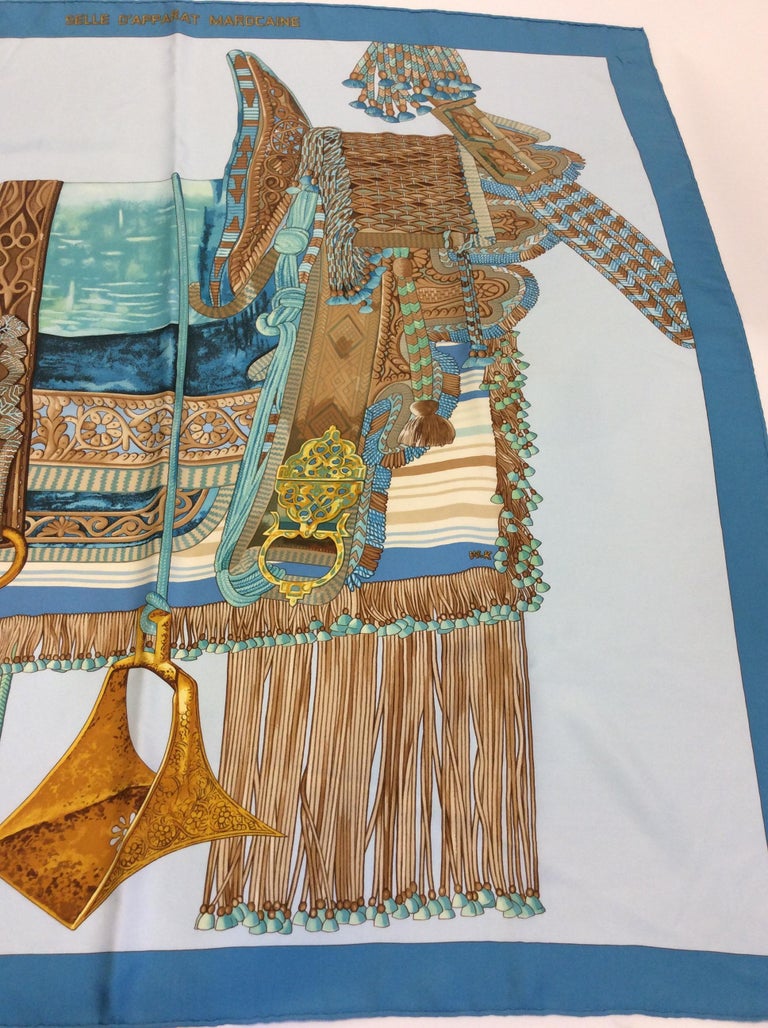 Hermes Silk 'Selle D'Apparat Marocaine' Scarf For Sale at 1stDibs