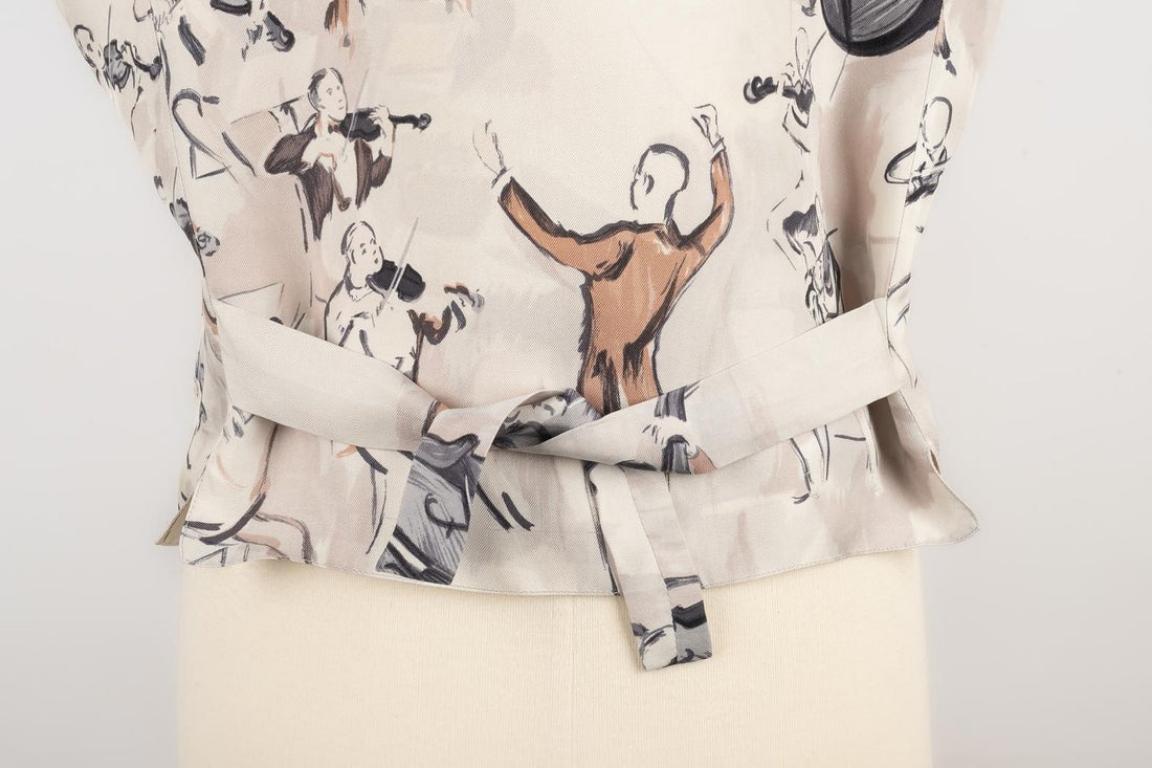 Hermès Silk Shirt and Jacket, 1963 For Sale 7