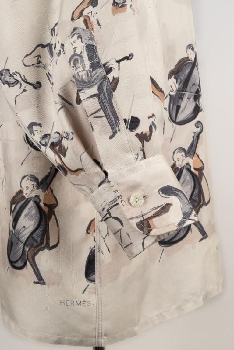 Hermès Silk Shirt and Jacket, 1963 For Sale 8