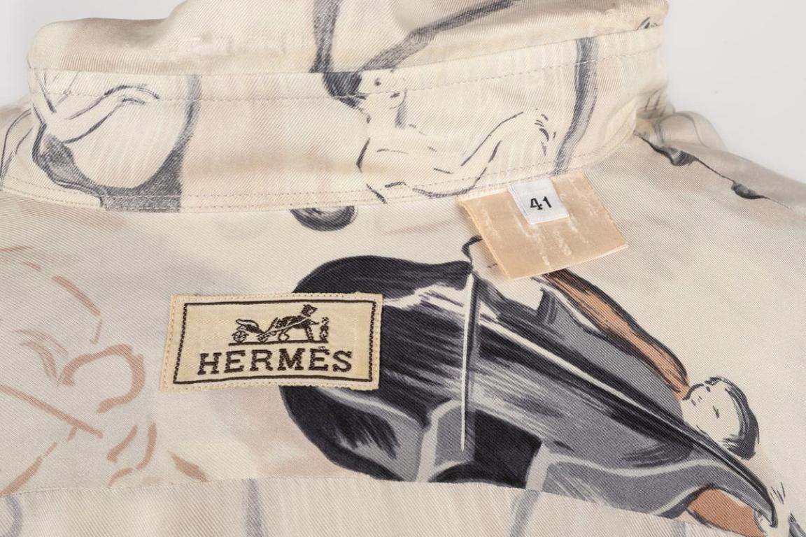 Hermès Silk Shirt and Jacket, 1963 For Sale 4